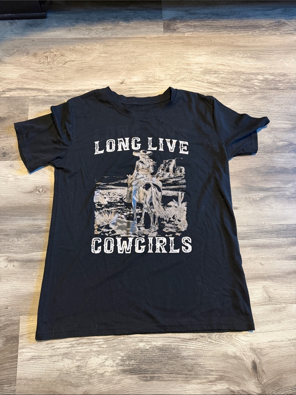 Long Live Cowgirls Graphic Tee - Black